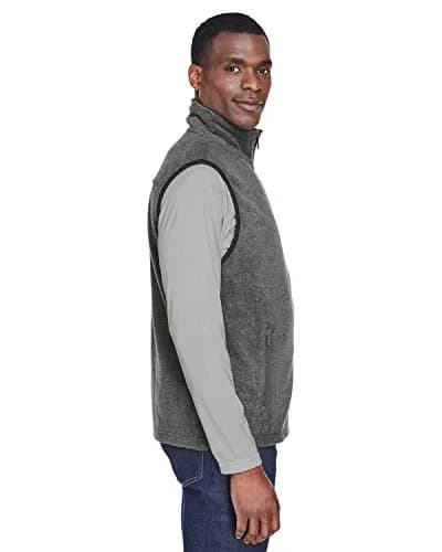Harriton Adult 8 oz. Fleece Vest XL CHARCOAL | Breathable, Midweight Polyester for Active Women thumbnail 3