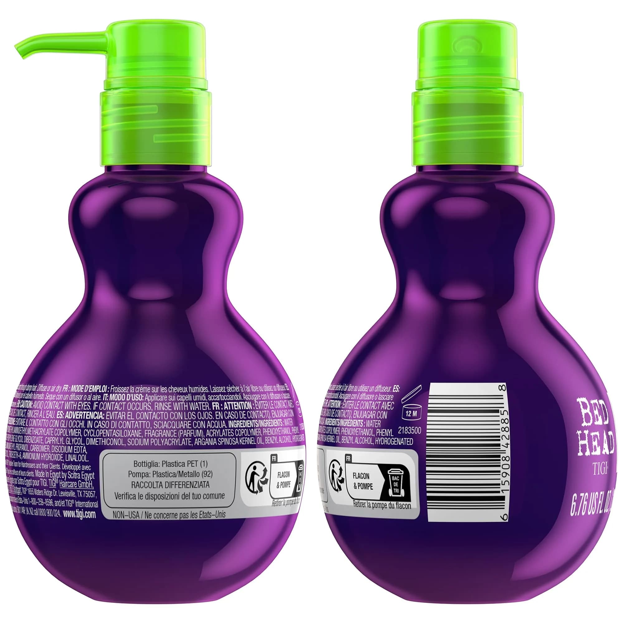 TIGI Bed Head Foxy Curls Contour Cream 200ml (6.76 Fl Oz) | Lightweight Definition & Frizz Control - view 2