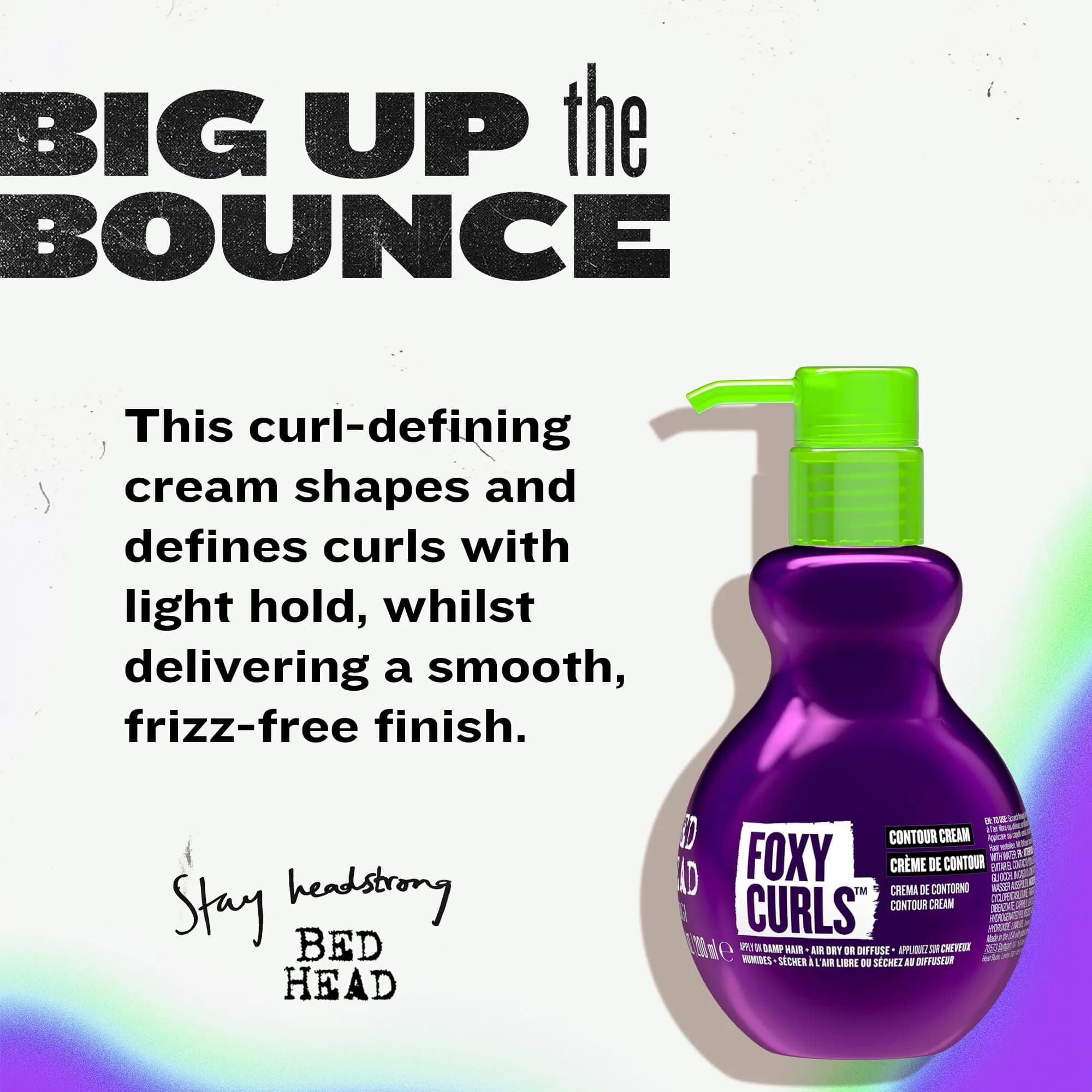 TIGI Bed Head Foxy Curls Contour Cream 200ml (6.76 Fl Oz) | Lightweight Definition & Frizz Control - view 3