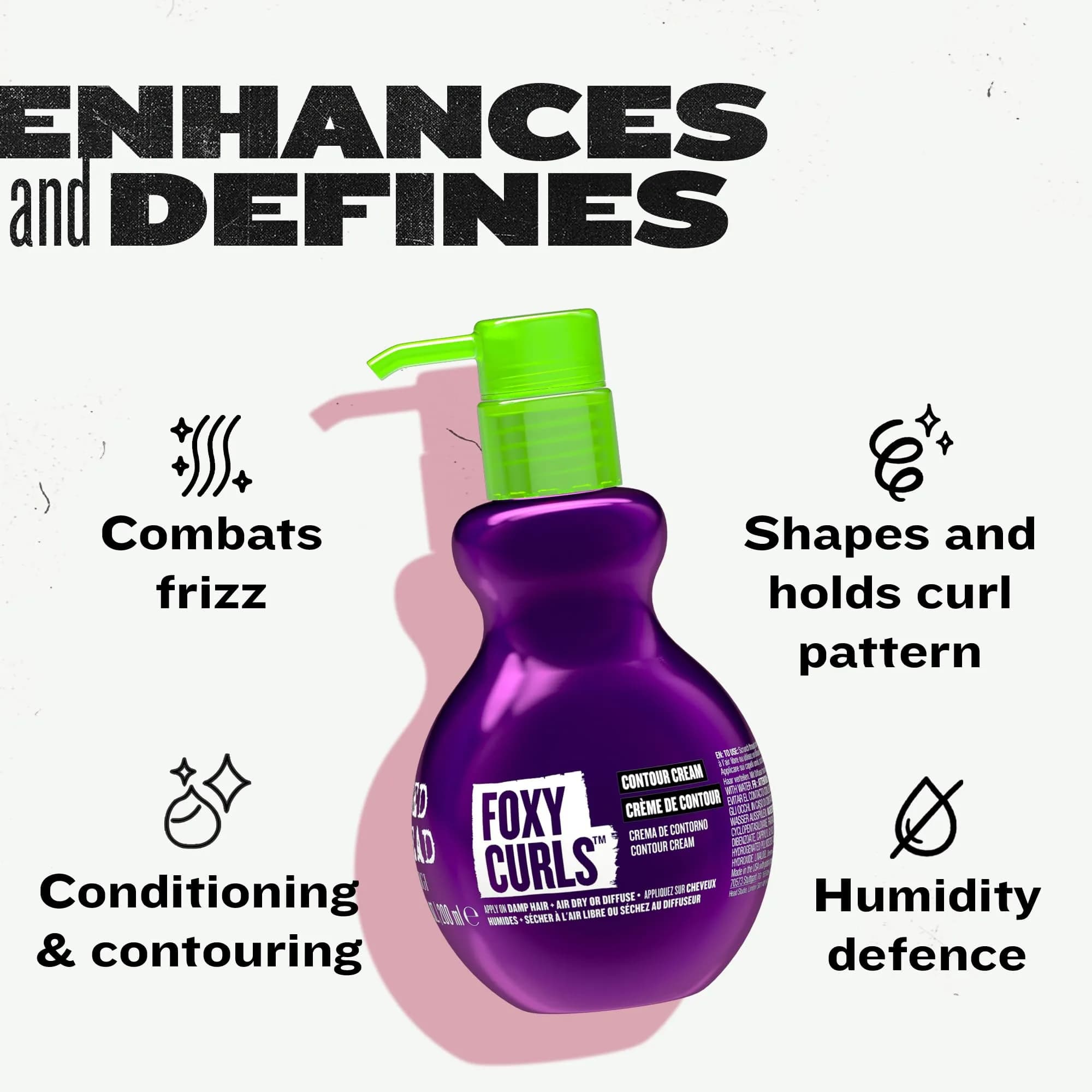 TIGI Bed Head Foxy Curls Contour Cream 200ml (6.76 Fl Oz) | Lightweight Definition & Frizz Control - view 4
