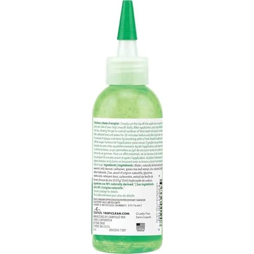TropiClean Fresh Breath No Brushing Dog Toothpaste Gel 4oz (118ml) | Fights Bad Breath & Plaque thumbnail 8
