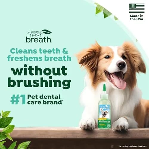 TropiClean Fresh Breath No Brushing Dog Toothpaste Gel 4oz (118ml) | Fights Bad Breath & Plaque thumbnail 2