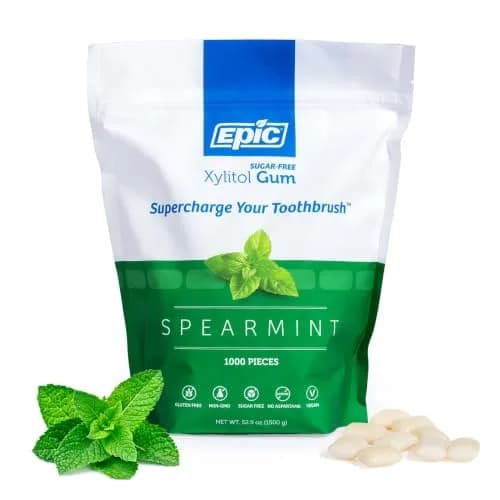 Epic Xylitol Spearmint Gum, 1000 Pieces | Sugar Free, No Artificial Sweeteners, Vegan thumbnail 1