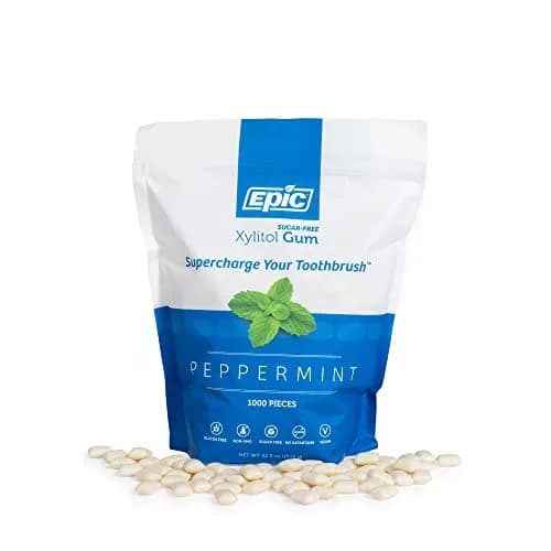 Epic Xylitol Peppermint Gum, 1000 Pieces | Sugar Free, No Artificial Sweeteners, Supports Oral Health thumbnail 8