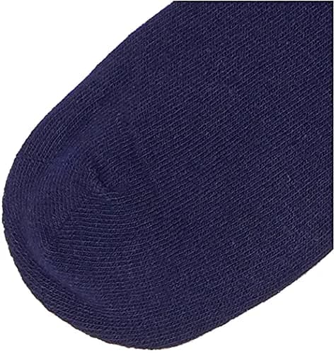 Jefferies Socks Little Girls' Seamless Turn Cuff 6 Pair Pack Socks, Navy, Large | Comfortable, Durable & Seamless Fit thumbnail 3