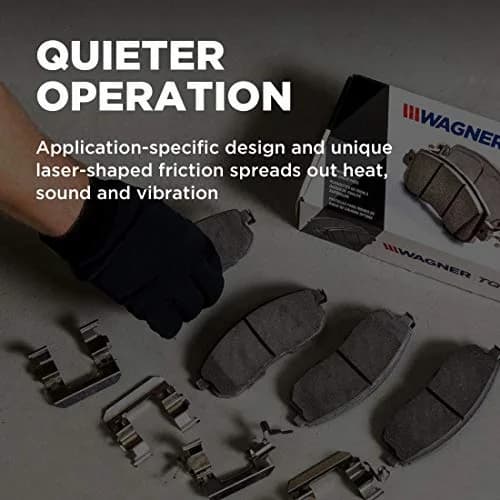 Wagner ThermoQuiet QC1282 Ceramic Disc Brake Pad Set Front 2.27 kg (5 lb) | Quiet Operation & Long Life thumbnail 3