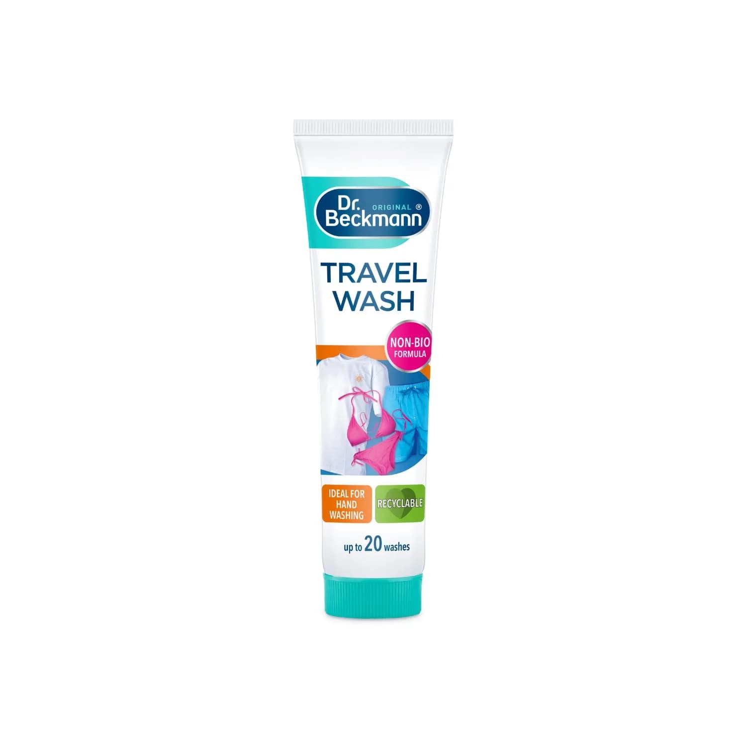 Dr. Beckmann Travel Wash Gel 100 ml (3.38 Fl Oz) | Concentrated Formula for On-the-Go Laundry - main product image