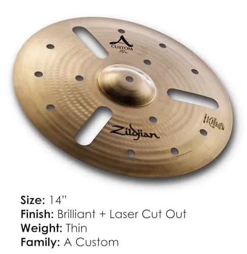 Zildjian 14" A Custom EFX Crash Cymbal | Laser Cutouts for Quick, Dry Sound thumbnail 2