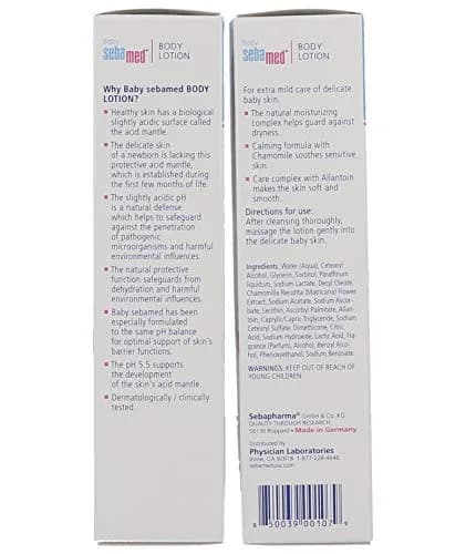 Sebamed Baby Lotion, 6.8 Fl Oz (Pack of 2) | pH 5.5, Hypoallergenic, Moisturizes & Protects thumbnail 6