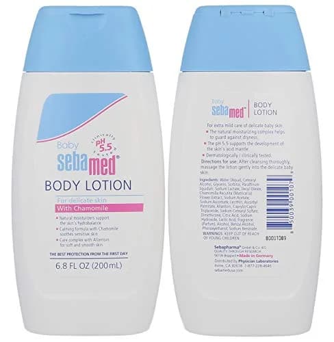 Sebamed Baby Lotion, 6.8 Fl Oz (Pack of 2) | pH 5.5, Hypoallergenic, Moisturizes & Protects thumbnail 2