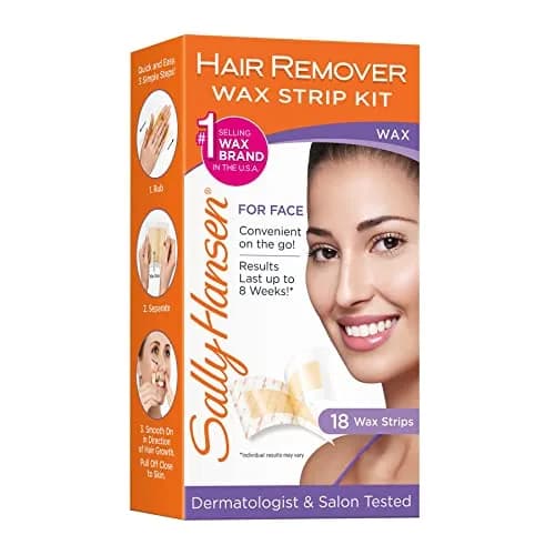 Sally Hansen Face Hair Removal Wax Strips Kit | At-Home Use 18 Count thumbnail 1