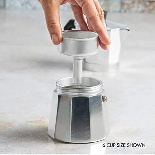 Primula Classic Stovetop Espresso Coffee Maker 12 Cups | Compact, Durable Aluminum, Easy to Use & Clean thumbnail 6