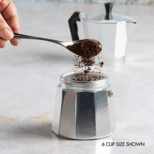 Primula Classic Stovetop Espresso Coffee Maker 12 Cups | Compact, Durable Aluminum, Easy to Use & Clean thumbnail 7