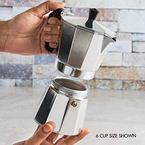 Primula Classic Stovetop Espresso Coffee Maker 12 Cups | Compact, Durable Aluminum, Easy to Use & Clean thumbnail 8