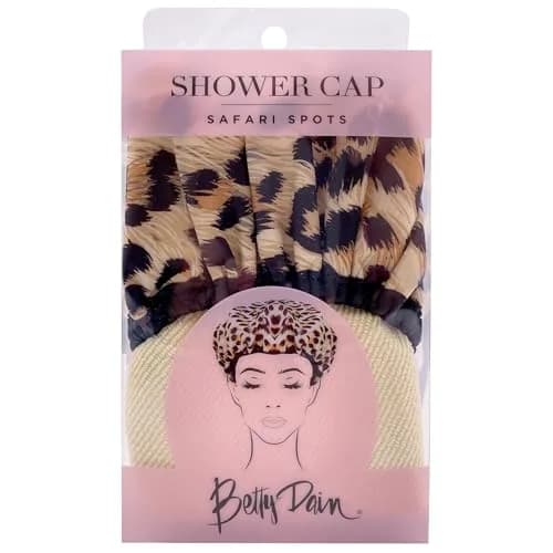 Betty Dain Socialite Reusable Shower Cap, Safari Spots, Terry Lined, 1 Count thumbnail 6