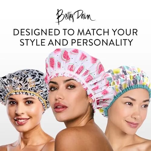 Betty Dain Socialite Reusable Shower Cap, Safari Spots, Terry Lined, 1 Count thumbnail 7