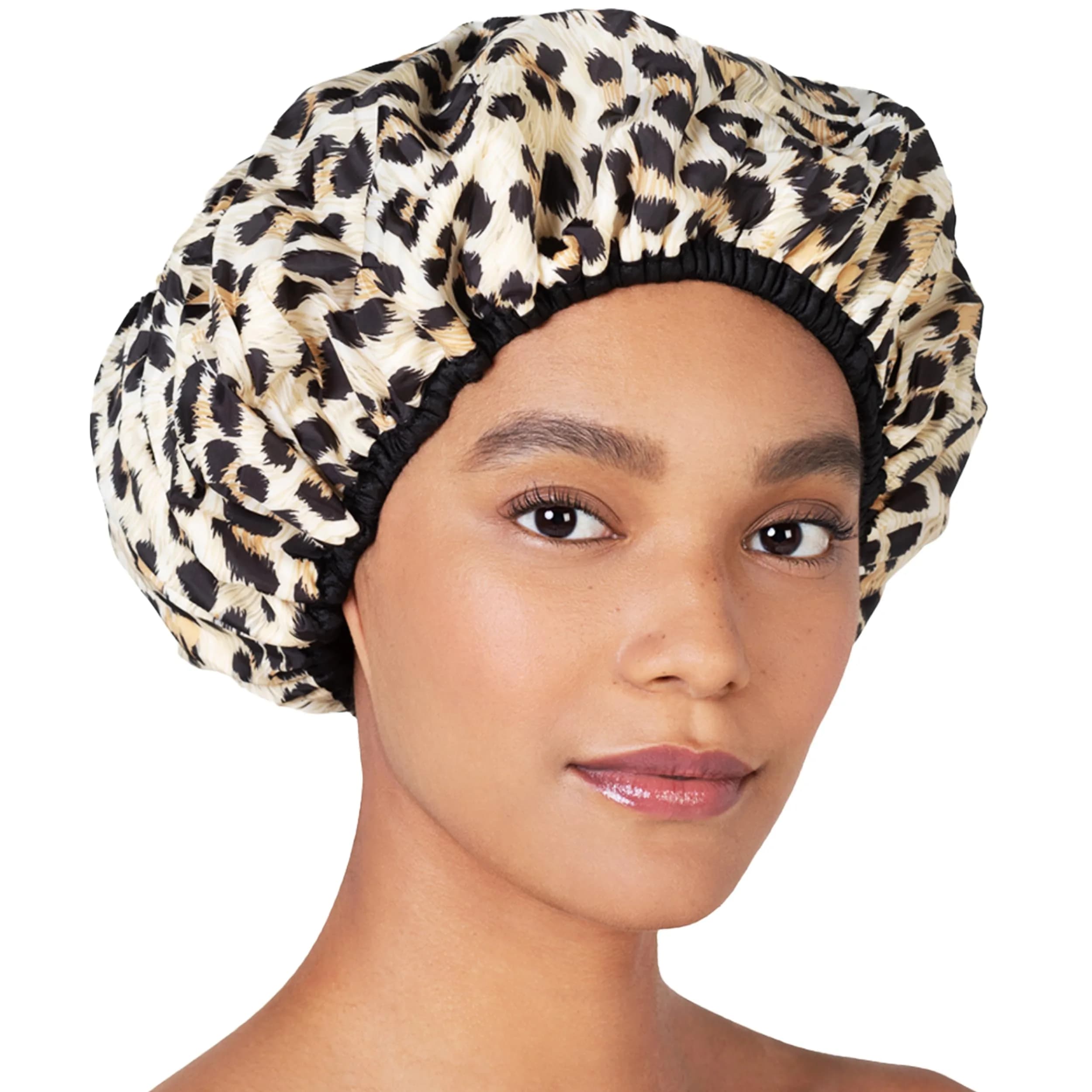 Betty Dain Socialite Reusable Shower Cap, Safari Spots, Terry Lined, 1 Count