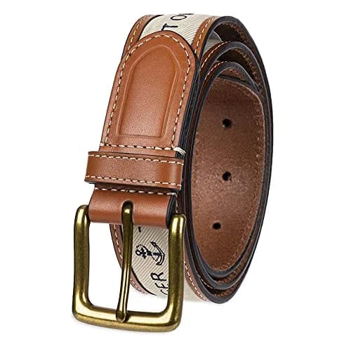 Tommy Hilfiger Men's Fabric Ribbon Inlay Casual Leather Belt | Classic & Stylish Fit (70-120 chars) thumbnail 4