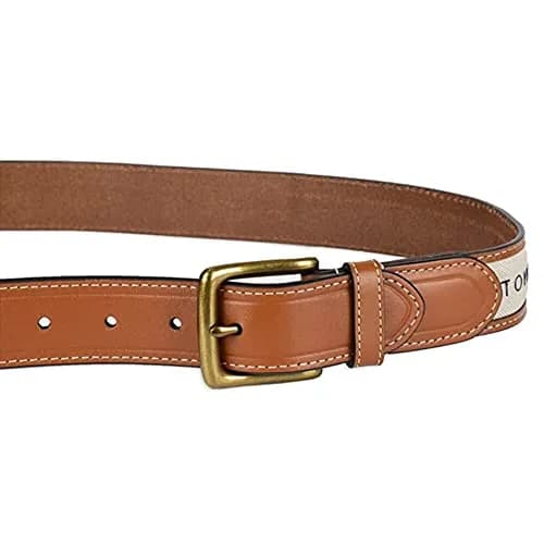Tommy Hilfiger Men's Fabric Ribbon Inlay Casual Leather Belt | Classic & Stylish Fit (70-120 chars) thumbnail 2