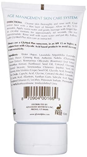 GlyMed Plus Age Management Anti-Aging Exfoliant Masque, 4 Fl Oz | Certified Organic, Restores Radiance thumbnail 2
