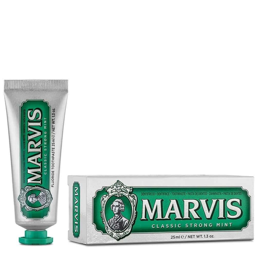 Marvis Classic Strong Mint Toothpaste 37ml (1.3 oz) | Fluoride-Free Oral Care - view 2