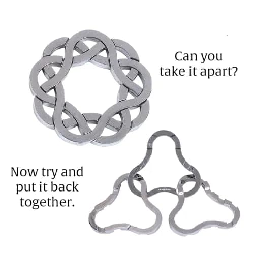 Bepuzzled Coaster Hanayama Metal Brainteaser Puzzle Level 4 | Mensa Rated, Ages 12+ thumbnail 4