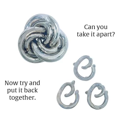 Bepuzzled Hanayama Vortex Cast Metal Brain Teaser Puzzle, Level 5 | Mensa Rated Level 5, Ages 12+ thumbnail 4