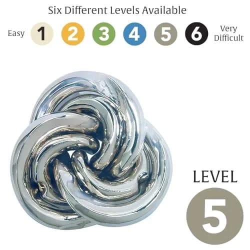 Bepuzzled Hanayama Vortex Cast Metal Brain Teaser Puzzle, Level 5 | Mensa Rated Level 5, Ages 12+ thumbnail 5