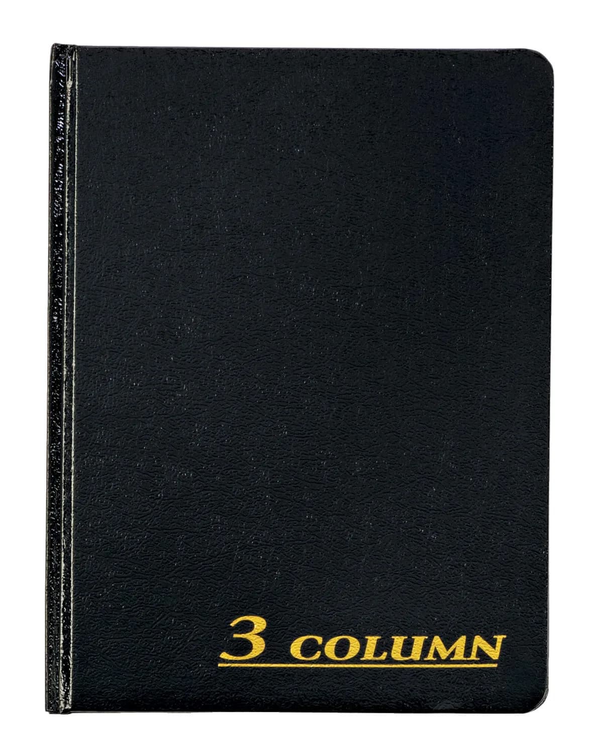 Adams Account Book 7 x 9.25 Inches Black 3-Column 80 Pages | Hardbound Ledger for Business Records — Black