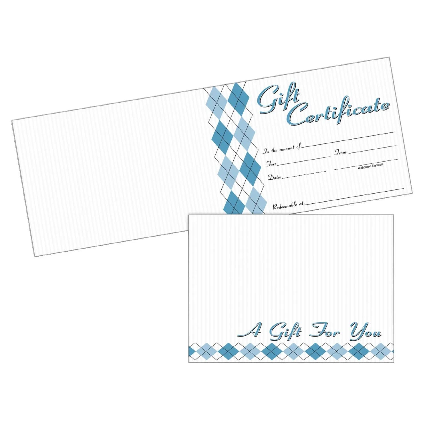 Adams Gift Certificate Cards, 20 Folded Cards & Envelopes, 11.4 x 16.2 cm (4.5 x 6.38 Inches), White | Premium Quality for Business Appreciation — White