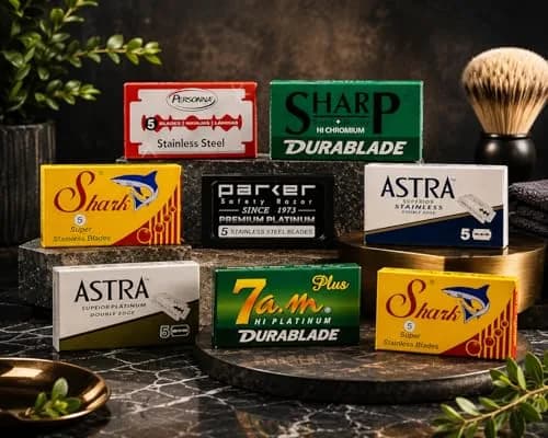 Taconic Shave Double Edge Razor Blade Variety Pack 105 Blades | Compatible with All Standard Double Edge Safety Razors thumbnail 2