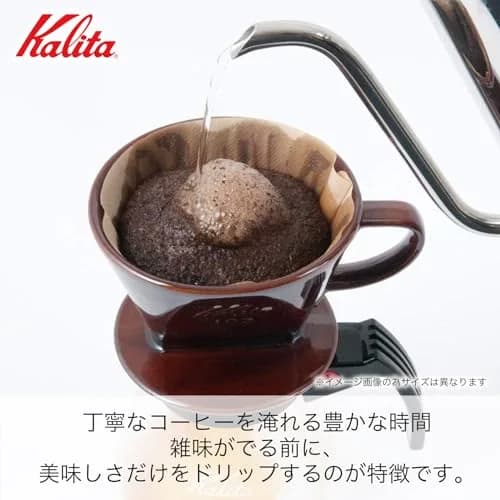 Kalita Style Ceramic Pour Over Coffee Dripper 102, 4 Cups (1.5 L) | Balanced Extraction for Rich Flavor thumbnail 4