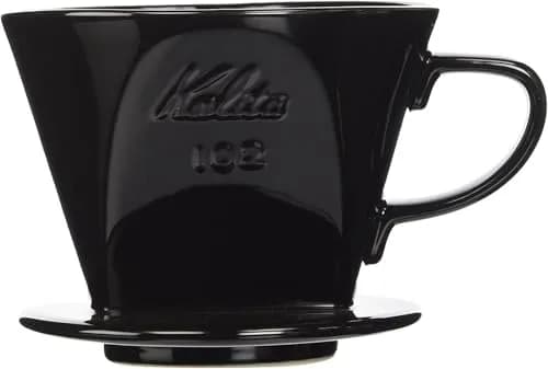 Kalita Ceramic Coffee Dripper Black for 2-4 Cups (#02005) | Balanced Extraction Pour Over Coffee Maker thumbnail 1