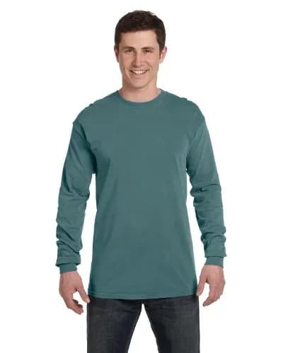 Comfort Colors C6014 Adult Heavyweight RS Long-Sleeve T-Shirt Blue Spruce L | Preshrunk Cotton, Comfort Fit thumbnail 1