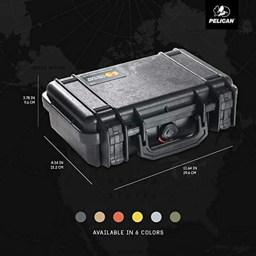 Pelican 1170 Case With Foam (Black) 26.8 cm x 15.3 cm x 8 cm | Watertight & Crushproof Protection thumbnail 5