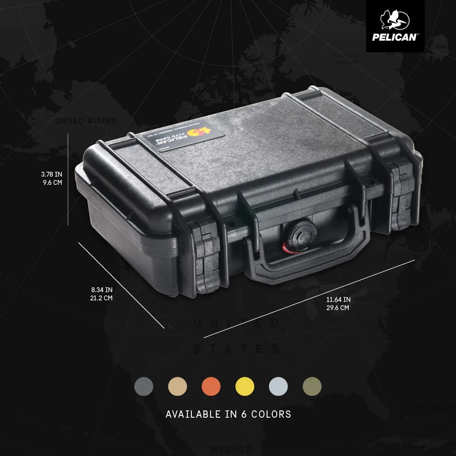 Pelican 1170 Case With Foam (Black) 26.8 cm x 15.3 cm x 8 cm | Watertight & Crushproof Protection - view 5