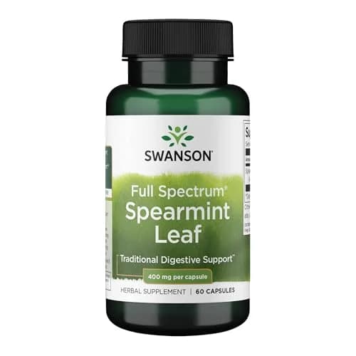Swanson Spearmint Leaf Full Spectrum 400 mg 60 Capsules | Digestive Health Support thumbnail 1