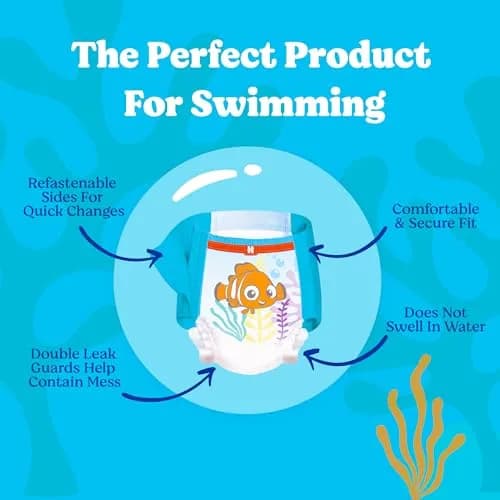 Huggies Little Swimmers Swim Diapers Size 5-6 | Hypoallergenic, No Swell in Water (70-120 chars) thumbnail 3