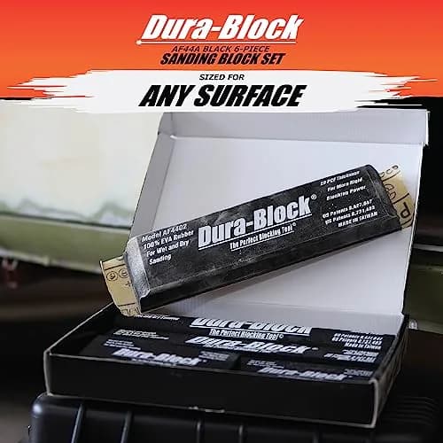Dura-Block Set 6pc - Flexible EVA Foam Wet or Dry Autobody Sanding Blocks Kit for Automotive Bodywork thumbnail 5
