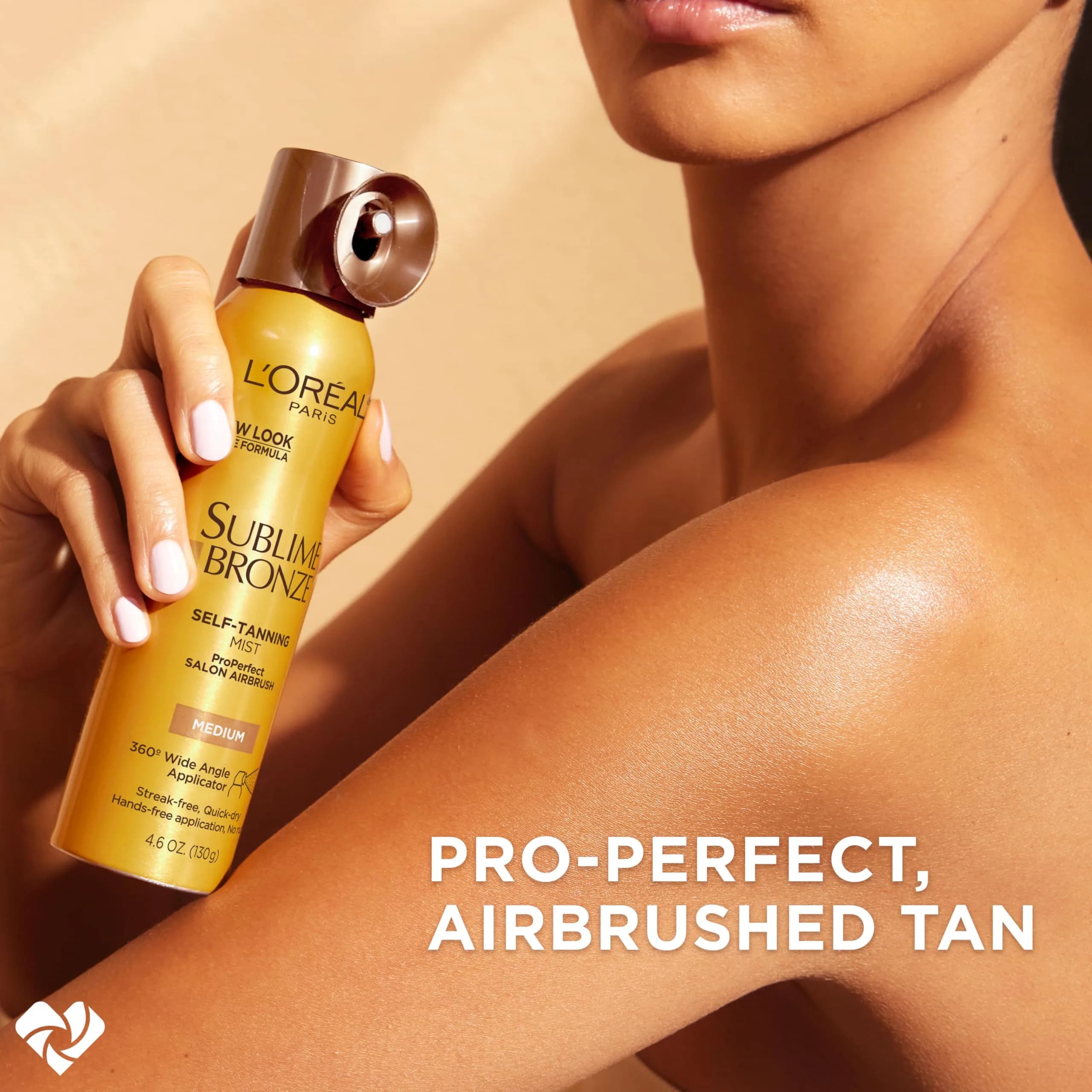 L'Oreal Paris Sublime Bronze Self-Tanning Mist, Medium Natural Tan 136ml (4.6 oz) | Streak-Free Airbrush Tan - view 3