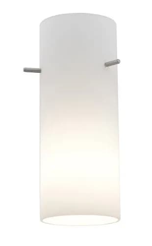 Access Lighting Cylinder Pendant Glass Shade 10in | Opal Glass Finish, Brushed Steel (70-120 chars) thumbnail 1
