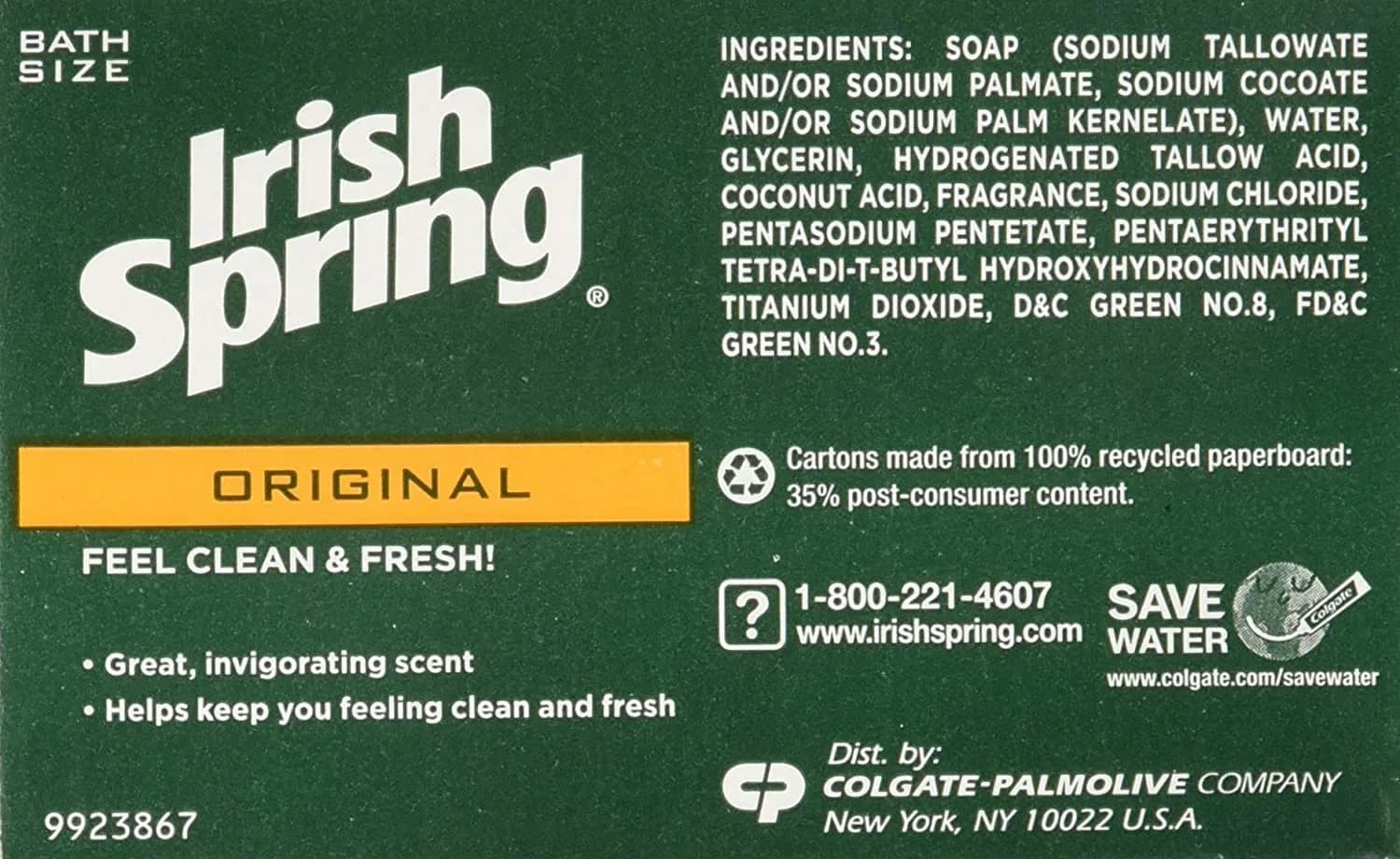 Irish Spring Original Scent Bar Soap 3.2 oz (90.7 g) | Classic Clean & Fresh - view 4