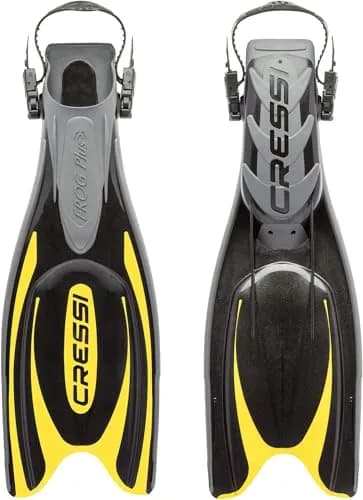 CressiFins, Black/Yellow, S/M | Open-Heel Diving Fins for Water Sports in India thumbnail 1