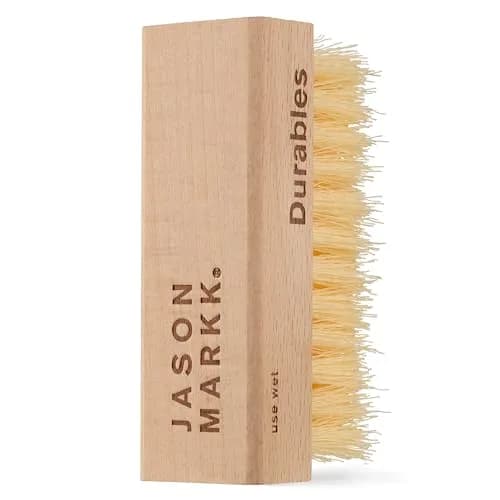 Jason Markk Standard Cleaning Brush - Handcrafted Beech Wood Handle - Synthetic Bristles - 4-inch Length | Tough on Stubborn Stains thumbnail 1
