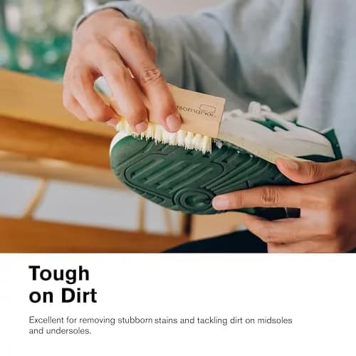 Jason Markk Standard Cleaning Brush - Handcrafted Beech Wood Handle - Synthetic Bristles - 4-inch Length | Tough on Stubborn Stains thumbnail 5