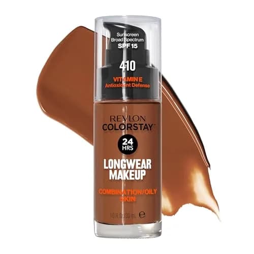 Revlon ColorStay Liquid Foundation Cappuccino 30ml (1.0 Oz) | Matte Finish for Oily Skin SPF 15 - main product image