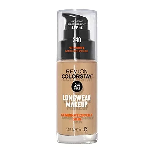 Revlon Colorstay Longwear Foundation for Combination/Oily Skin, 240 Medium Beige, 29.57 ml (1 fl oz) | 24-Hour Matte Wear thumbnail 1