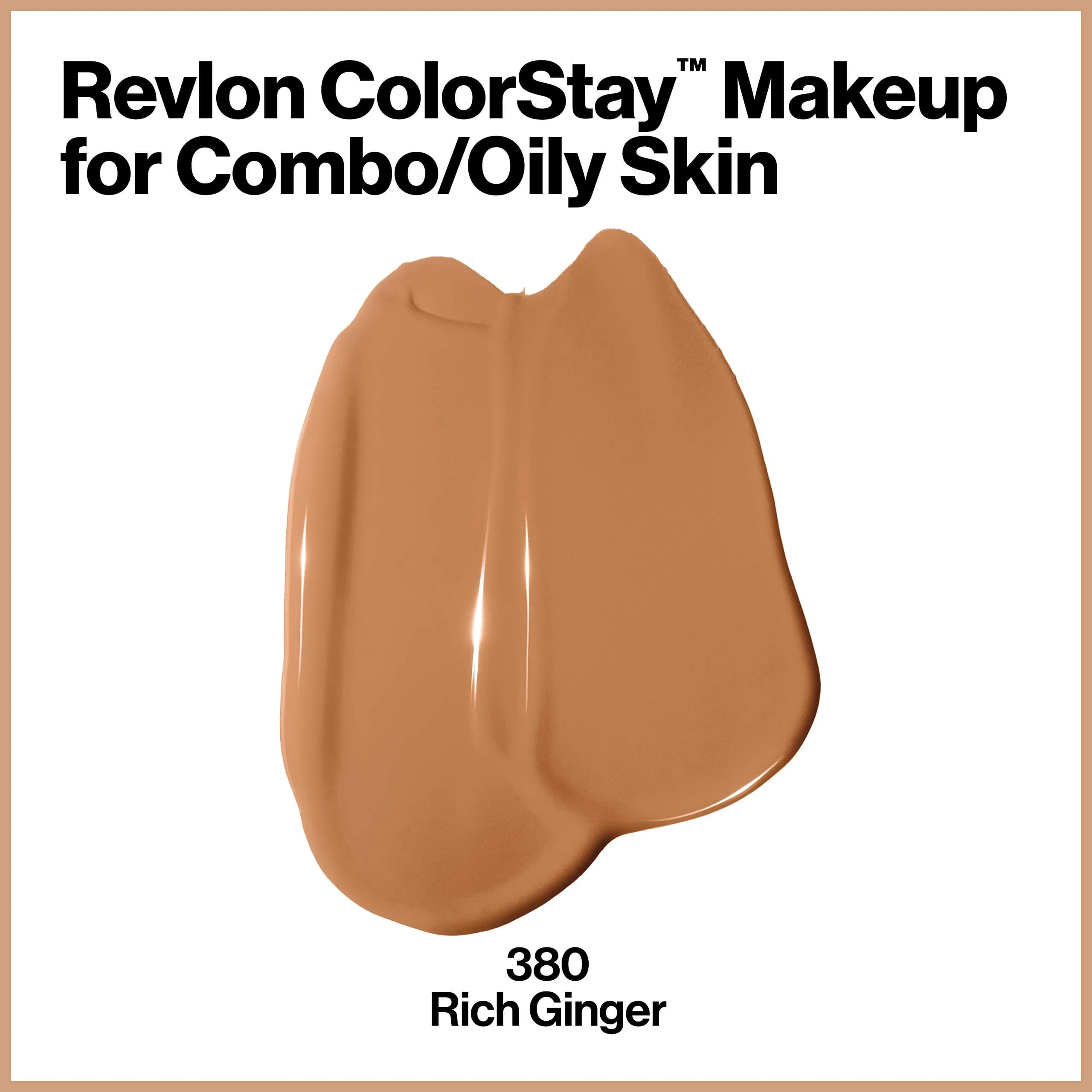 Revlon ColorStay Foundation 380 Rich Ginger for Oily/Combination Skin, 30ml | 24-Hour Matte Wear - view 2