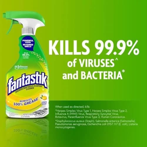 Fantastik All-Purpose Cleaner Trigger Lemon Scent 946ml (32 fl oz) | Kills 99.9% of Germs & Viruses thumbnail 2