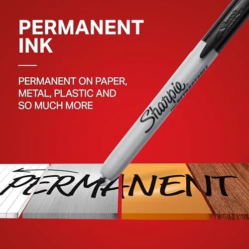 Sharpie Retractable Permanent Markers Fine Tip Black | Bold, Water-Resistant, Quick-Dry (70-120 chars) thumbnail 2
